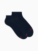 Calze fantasmini donna cotone oltremare tinta unita - Gallo 1927 - Official Online Shop