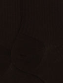 Calze lunghe uomo lana marrone tinta unita a coste - Gallo 1927 - Official Online Shop