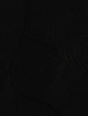 Calze lunghe uomo lana nero tinta unita a coste - Gallo 1927 - Official Online Shop