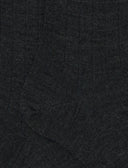Calze lunghe uomo lana, seta e cashmere antracite tinta unita a coste - Gallo 1927 - Official Online Shop