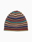 Berretto unisex pile beige righe multicolor - Gallo 1927 - Official Online Shop