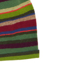 Berretto unisex pile verde righe multicolor - Gallo 1927 - Official Online Shop