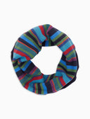 Cuello multiuso infantil de forro polar azul con rayas Multicolor