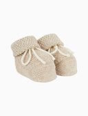 Babbucce bambino lana beige tinta unita grana di riso - Gallo 1927 - Official Online Shop