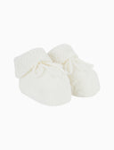 Babbucce bambino lana grana di riso tinta unita bianco - Gallo 1927 - Official Online Shop