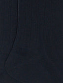 Calze lunghe uomo cotone Island Cotton blu tinta unita a coste