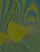 Calze lunghe uomo cotone righina sottilissima verde - Gallo 1927 - Official Online Shop