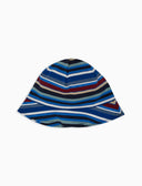 Cloche con tesa bambino cotone blu royal righe multicolor - Gallo 1927 - Official Online Shop