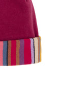 Berretto bambino bordò tinta unita con pom pon multicolor - Gallo 1927 - Official Online Shop