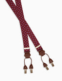Bretella elastica unisex bordò a fantasia pois - Gallo 1927 - Official Online Shop