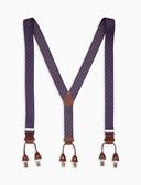Elastische Unisex-Hosenträger mit blauem Punktemuster