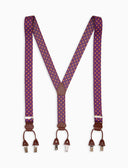 Elastischer Unisex-Hosenträger mit violettem Punktmuster