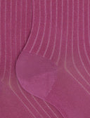 Calze lunghe viscosa fucsia tinta unita a coste - Gallo 1927 - Official Online Shop
