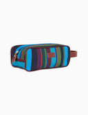 Klassische Unisex-Kosmetik-Tasche mit mehrfarbigen blauen Streifen