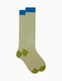 Calze lunghe uomo cotone fantasia seersucker verde - Gallo 1927 - Official Online Shop