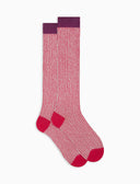 Calze lunghe uomo cotone fantasia seersucker fucsia - Gallo 1927 - Official Online Shop