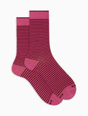 Calze corte donna cotone righe windsor rosa - Gallo 1927 - Official Online Shop