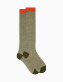 Calze lunghe da uomo in cotone e lino verde - Gallo 1927 - Official Online Shop