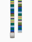Cintura nastro elastica unisex righe multicolor verde - Gallo 1927 - Official Online Shop