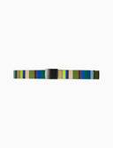 Cintura nastro elastica unisex righe multicolor verde - Gallo 1927 - Official Online Shop