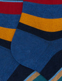 Calze lunghe uomo cotone blu righe multicolor - Gallo 1927 - Official Online Shop