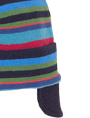 Berretto aviatore bambino pile blu righe multicolor