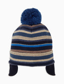 Berretto aviatore bambino pile blu righe multicolor - Gallo 1927 - Official Online Shop