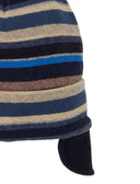 Berretto aviatore bambino pile blu righe multicolor - Gallo 1927 - Official Online Shop