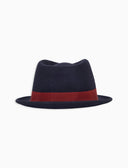 Cappello uomo feltro blu tinta unita
