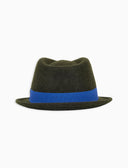 Cappello uomo feltro verde tinta unita
