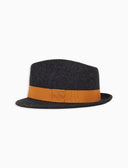 Cappello uomo feltro grigio tinta unita