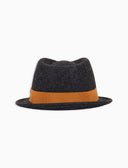 Cappello uomo feltro grigio tinta unita