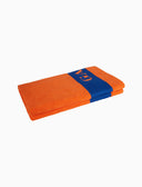 Telo mare unisex cotone tinta unita con logo gallo arancio - Gallo 1927 - Official Online Shop