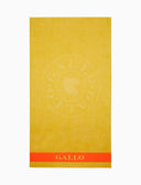 Telo mare unisex cotone tinta unita con logo gallo giallo - Gallo 1927 - Official Online Shop