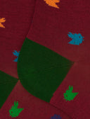 Calze corte uomo cotone fantasia piccoli galletti colorati rosso - Gallo 1927 - Official Online Shop