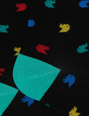 Calze lunghe donna cotone fantasia piccoli galletti colorati nero - Gallo 1927 - Official Online Shop