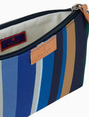 Bustina contemporary unisex righe multicolor blu - Gallo 1927 - Official Online Shop