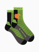 Calze corte tecniche donna giallo fluo fantasia triangolini - Gallo 1927 - Official Online Shop