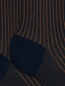 Calze lunghe donna cotone fantasia twin rib blu - Gallo 1927 - Official Online Shop