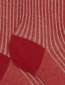 Calze lunghe donna cotone fantasia twin rib rosso - Gallo 1927 - Official Online Shop