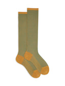 Calze lunghe donna cotone giallo twin rib - Gallo 1927 - Official Online Shop