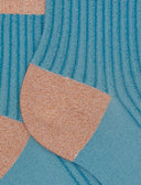 Calze cortissime donna poliammide e lurex twin rib azzurro - Gallo 1927 - Official Online Shop