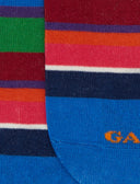 Solette uomo cotone righe multicolor azzurro - Gallo 1927 - Official Online Shop