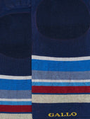 Solette uomo cotone leggerissimo blu royal righe multicolor - Gallo 1927 - Official Online Shop