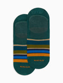 Solette uomo cotone righe multicolor verde - Gallo 1927 - Official Online Shop