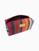 Pochette bauletto unisex bordò righe multicolor - Gallo 1927 - Official Online Shop