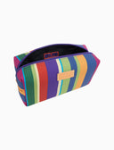 Pochette bauletto unisex blu righe multicolor - Gallo 1927 - Official Online Shop