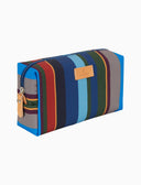 Pochette bauletto unisex blu righe multicolor - Gallo 1927 - Official Online Shop