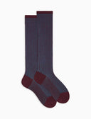 Calze lunghe donna cotone bordò vanisé