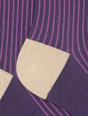 Calze corte donna viola twin rib effetto scintillante